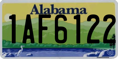 AL license plate 1AF6122