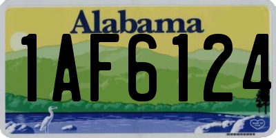 AL license plate 1AF6124