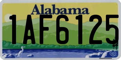 AL license plate 1AF6125