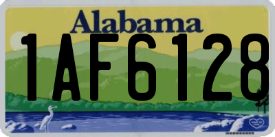 AL license plate 1AF6128