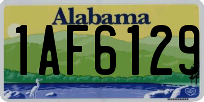 AL license plate 1AF6129