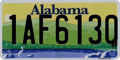 AL license plate 1AF6130