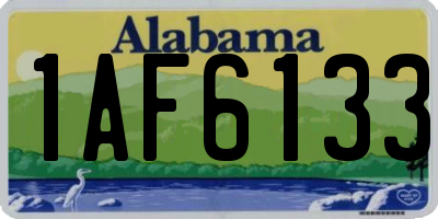 AL license plate 1AF6133