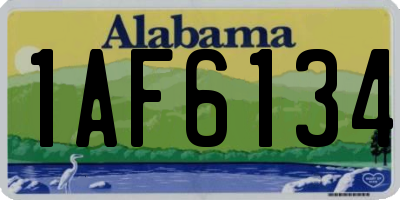 AL license plate 1AF6134