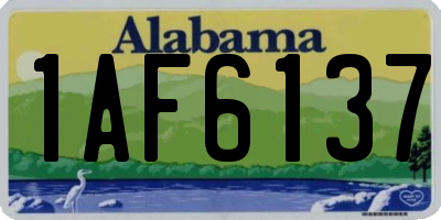 AL license plate 1AF6137