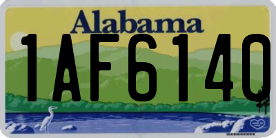AL license plate 1AF6140