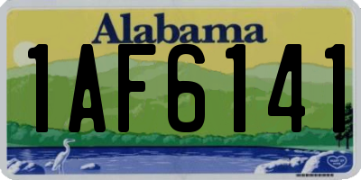 AL license plate 1AF6141