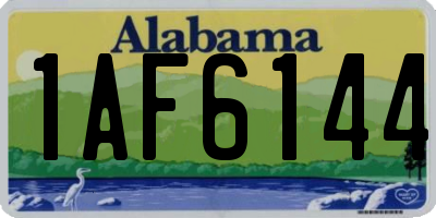 AL license plate 1AF6144