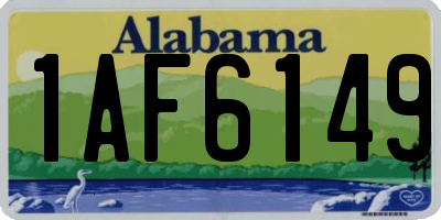 AL license plate 1AF6149