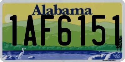 AL license plate 1AF6151
