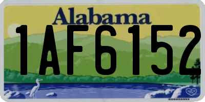 AL license plate 1AF6152