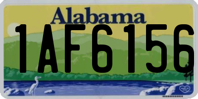 AL license plate 1AF6156