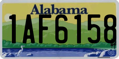 AL license plate 1AF6158
