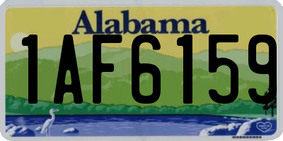 AL license plate 1AF6159