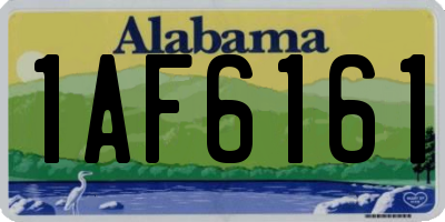 AL license plate 1AF6161