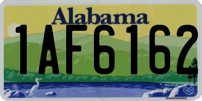 AL license plate 1AF6162