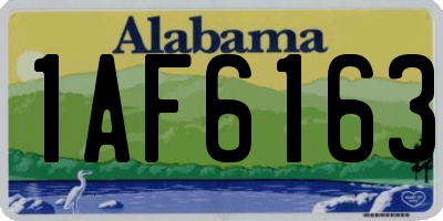AL license plate 1AF6163