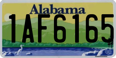 AL license plate 1AF6165