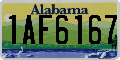 AL license plate 1AF6167