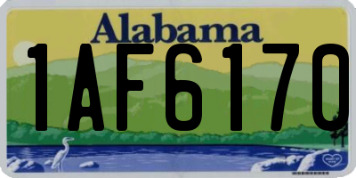 AL license plate 1AF6170