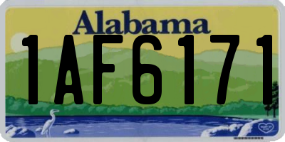 AL license plate 1AF6171