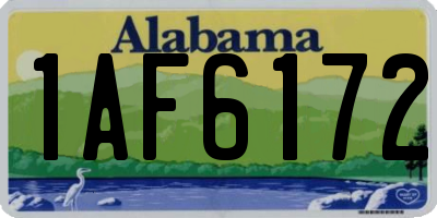 AL license plate 1AF6172