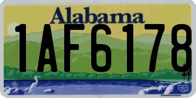 AL license plate 1AF6178