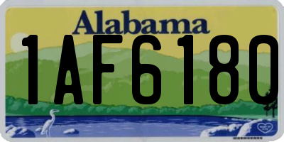 AL license plate 1AF6180