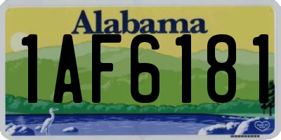 AL license plate 1AF6181