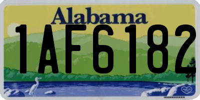 AL license plate 1AF6182