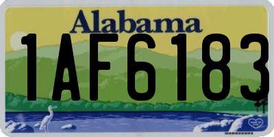 AL license plate 1AF6183