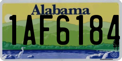 AL license plate 1AF6184