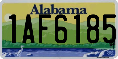 AL license plate 1AF6185
