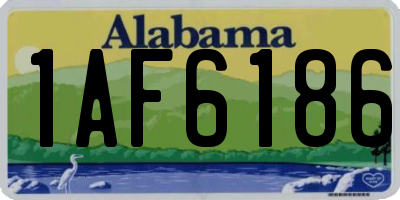 AL license plate 1AF6186