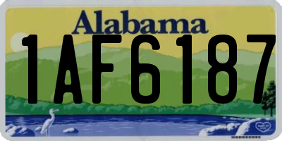 AL license plate 1AF6187