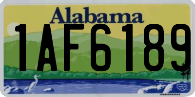 AL license plate 1AF6189