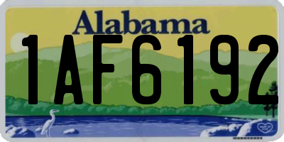 AL license plate 1AF6192