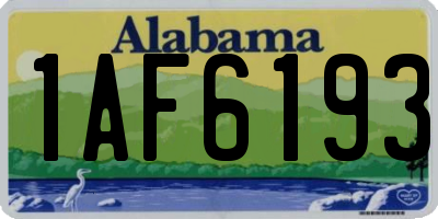 AL license plate 1AF6193