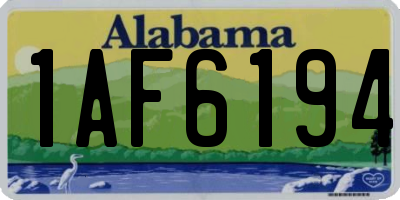 AL license plate 1AF6194