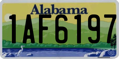 AL license plate 1AF6197