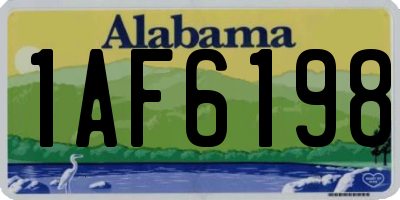 AL license plate 1AF6198