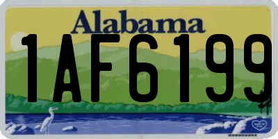 AL license plate 1AF6199