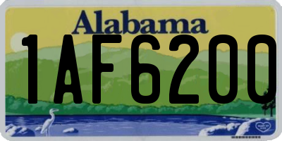 AL license plate 1AF6200