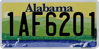 AL license plate 1AF6201
