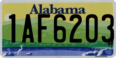 AL license plate 1AF6203
