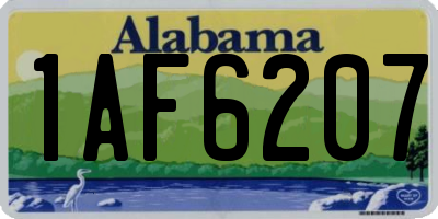 AL license plate 1AF6207