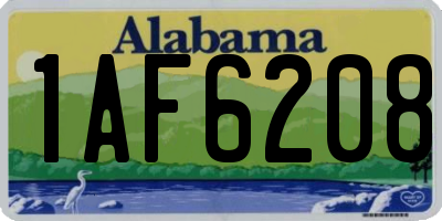 AL license plate 1AF6208