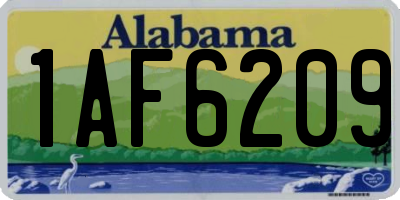 AL license plate 1AF6209