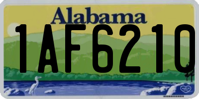 AL license plate 1AF6210