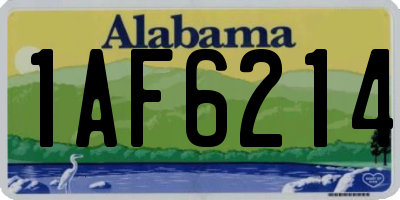 AL license plate 1AF6214